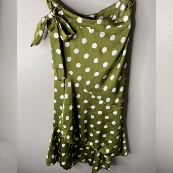 POLKA DOTS WRAP AROUND SKIRT - Picture 2 of 5